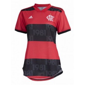 Camisolas de futebol CR Flamengo Mulher Equipamento Principal 2021/22 Manga Curta